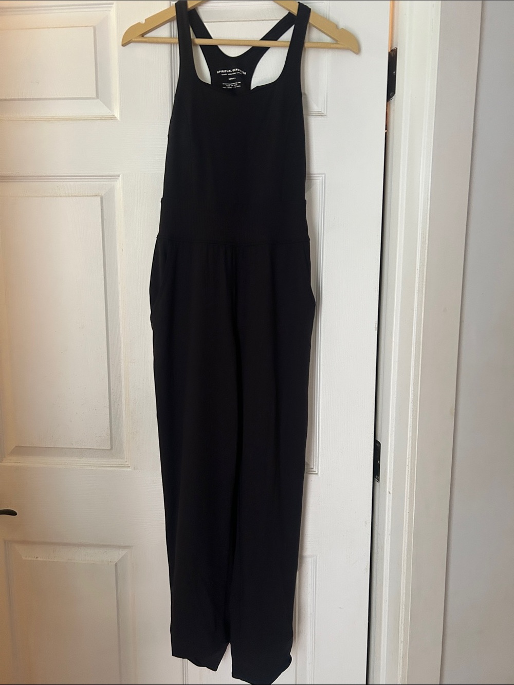 Spiritual Gangster Black Sleeveless Wide-Leg Jumpsuit